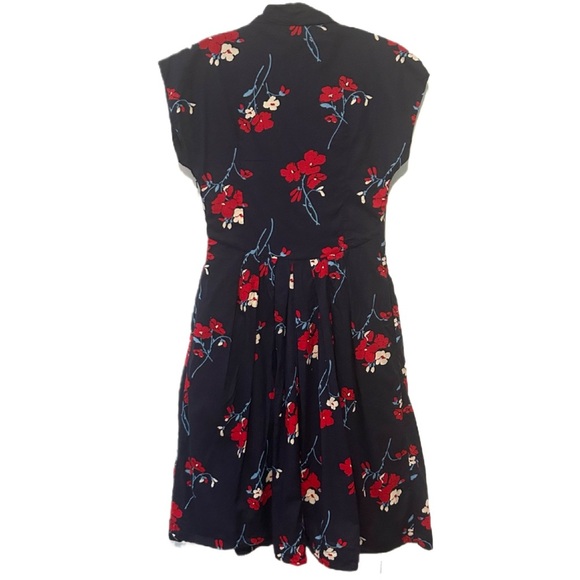 Modcloth Emily and Fin Saunter Sweetly Navy Blue and Red Floral Dress in Size L - Picture 8 of 9